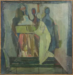 AcheterAart Roos - Olieverf op doek, Zonder titel - Ingelijst? Enchérissez de 150!