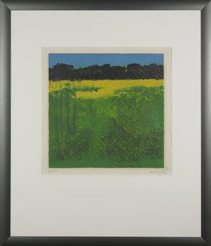 Carlo Mattioli - Zeefdruk/Reliëfdruk, Landschap - Ingelijst kopen? Bied vanaf 40!
