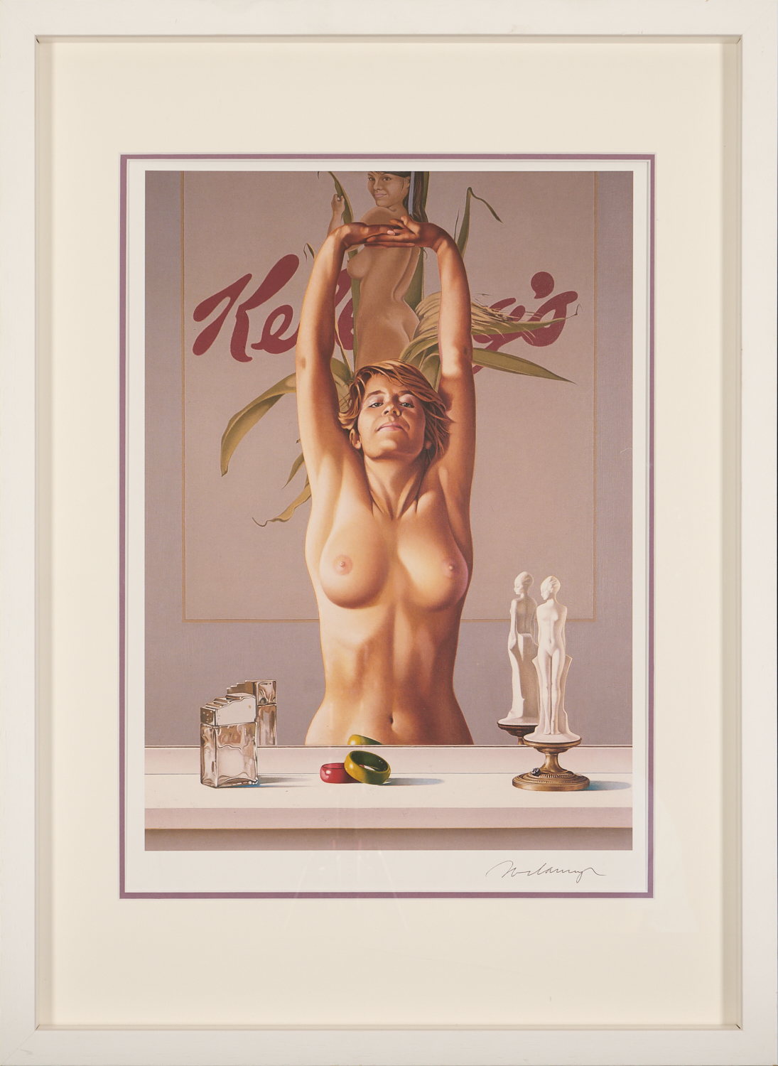 AcheterMel Ramos - KELLOGG'S GIRL – Gesigneerd - Speciale editie - fraai ingelijst? Enchérissez de 480!