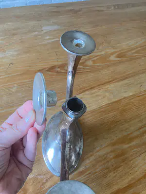 WMF - WMF Art Deco Kandelaar - gemerkt , jaren 30s-40s, Verzilverd kopen? Bied vanaf 55!