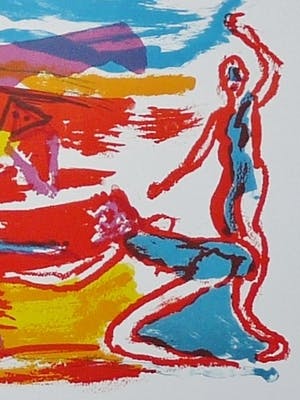 Pieter Defesche - Pieter Defesche, kleurenlitho, zonder titel, 1998, oplage 100 ex. kopen? Bied vanaf 30!
