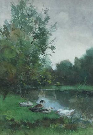 Constant Artz - C4839, Eendjes aan de waterkant kopen? Bied vanaf 750!