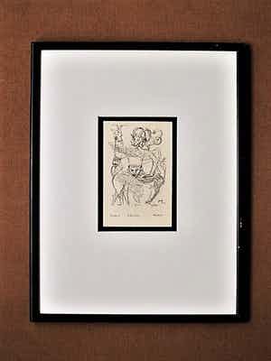 Gisele - d'Ailly - Castrum Peregrini - Gesig. 1955 Inkttekening "Proteus - Vergeving" verkocht voor € 1!