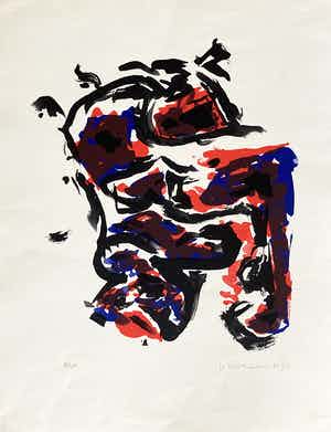 Theo Wolvecamp - Abstracte compositie verkocht voor € 95!