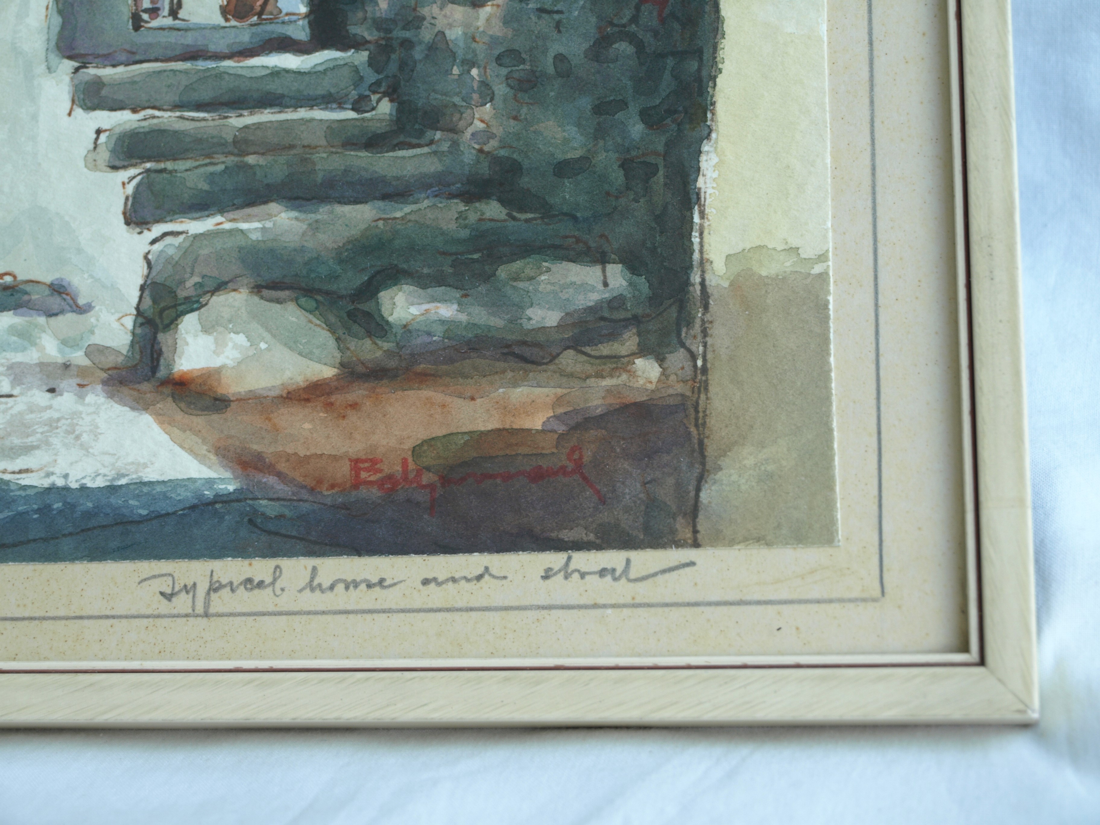 Niet of onleesbaar gesigneerd - 2 Aquarellen , gesigneerd & ingelijst – Engelse kunstenaar? kopen? Bied vanaf 1!