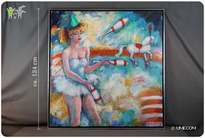 Annemarie de Groot - Acryl op Canvas / Circus kopen? Bied vanaf 450!