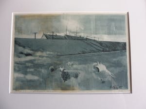 Theo Ros - Ets, Titel, "Schapenkudde". kopen? Bied vanaf 25!