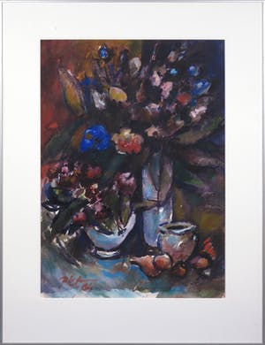Piet Snoeren - Aquarel, Boeketten - Ingelijst kopen? Bied vanaf 1!