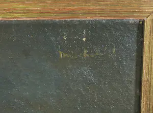 Jan Miechels - Olieverf op doek, Donker landschap (1945) - Ingelijst kopen? Bied vanaf 60!