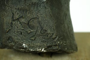 Karel Gomes - Bronzen beeld van hoofd van vrouw - ruim 22 kg kopen? Bied vanaf 695!