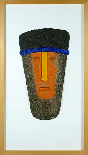 Alain Berck Vitz - Carborundum op geschept papier, Meditation Man - Ingelijst verkauft für € 50!