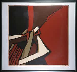 Fon Klement - Boardsnede, Evocation de Venise - Ingelijst verkocht voor € 150!