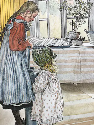 Carl Larsson - Bijzondere verzamelmap met 11 drukken van aquarellen kaufen? Bieten Sie von 25!