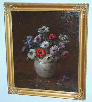 Emanuel van der Ven - anemonen in een keuls vaasje kopen? Bied vanaf 165!