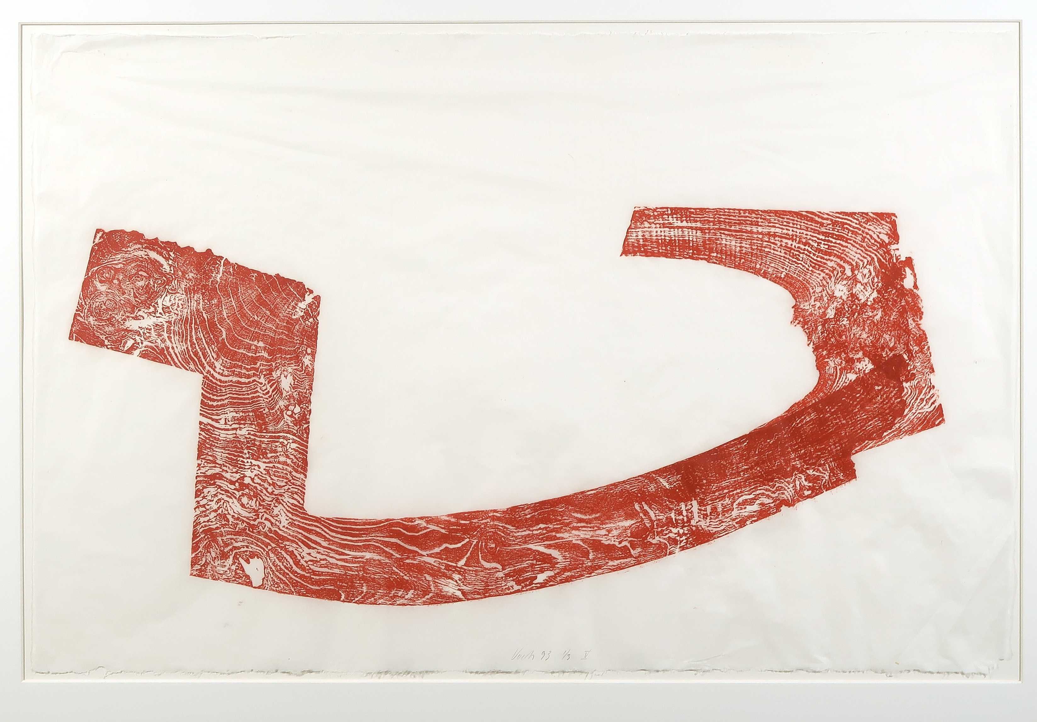 Sjef Voets - Houtsnede, Zonder titel V - Ingelijst kopen? Bied vanaf 20!