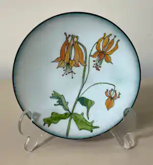 De Passille Sylvestre - Kunst emaille sieradenschaal decor wilde bloemen vendu pour 15€ !