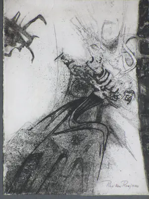 Ru van Rossem - Abstracte compositie - Ets kopen? Bied vanaf 85!