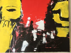 Herman Brood - Herman Brood - Originele handgesigneerde zeefdruk - Schakers kopen? Bied vanaf 375!