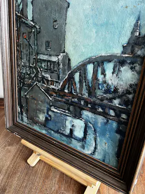 Toon Koster - Havenlandschap Rotterdam kopen? Bied vanaf 100!