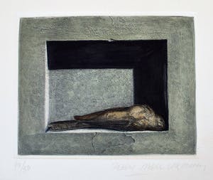 Jean Paul Vroom - Ingekleurde ets 'Vogel in nis' (1951) kopen? Bied vanaf 80!