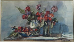 Jan Engelman - Aquarel , Bloemstilleven – gesigneerd & ingelijst – ca 1980 kopen? Bied vanaf 100!