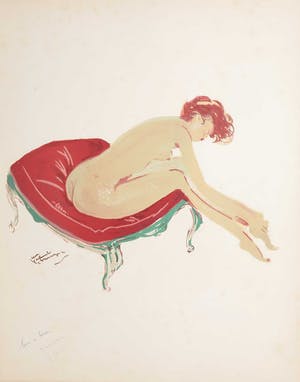 Jean-Gabriel Domergue - Litho, Une cavalière uit de portfolio La Parisienne kopen? Bied vanaf 250!