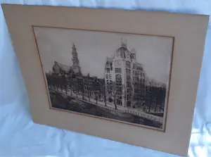 Dirk Harting - Ets , Hollandsche Levensverzekerings Bank Amsterdam – 1914 kopen? Bied vanaf 1!