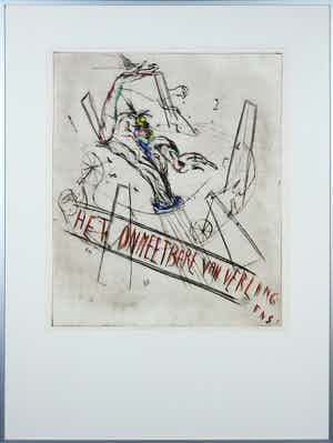 Henk Visch - Ets, Verlangens - Ingelijst verkocht voor € 200!