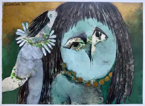Ans Wortel - Vreemde vogels moeten er ook zijn …., gouache (netjes ingelijst) kopen? Bied vanaf 250!