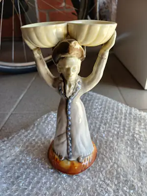Keramiekfabriek Nimy - beeldje met 2 gezichten kopen? Bied vanaf 100!