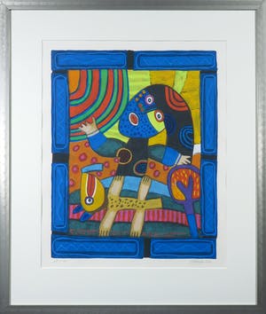 Clemens Briels - Zeefdruk, As soon as Jenny was ready (...) - Ingelijst kopen? Bied vanaf 60!