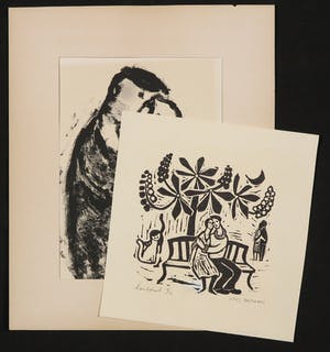 Buy Kees Bastiaans - Lot van twee stuks grafiek, Omhelzing? Bid from 70!