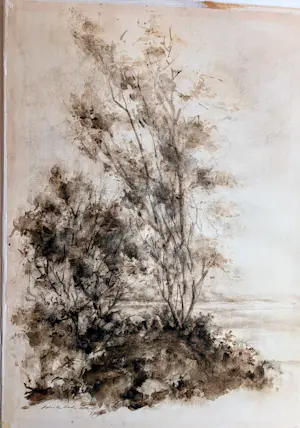 Buy Sierk Schroder - Landschap met bomen? Bid from 80!