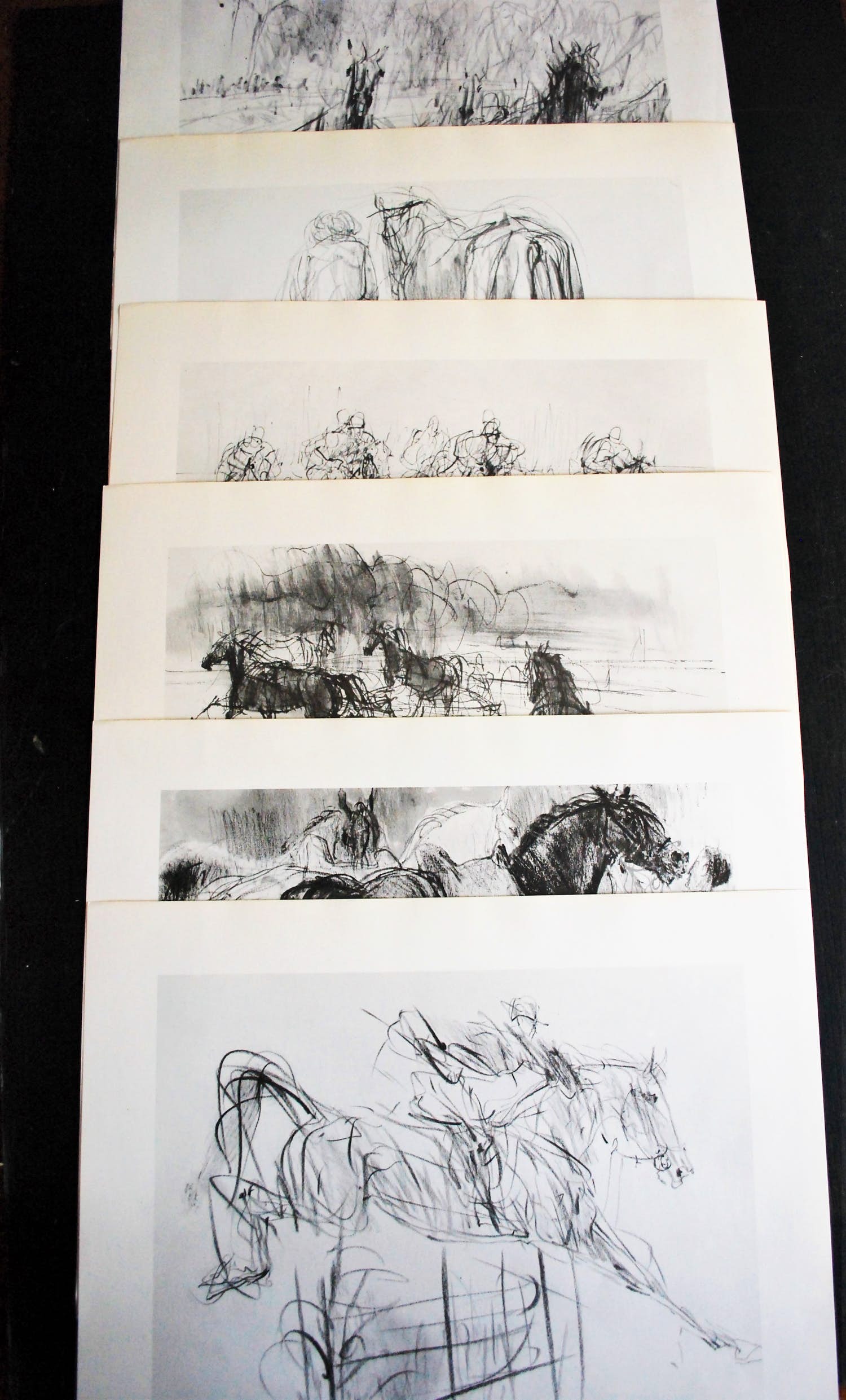 Piet Klaasse - map met 6 litho's paardendraverij kopen? Bied vanaf 50!