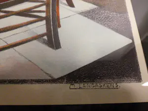 Maurice Langaskens - 2 prachtige chromolitho's,professioneel ingelijst. kopen? Bied vanaf 1!