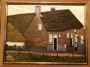 L. De Bruijn - Boerderij met put - Olieverf op doek, Ingelijst kopen? Bied vanaf 40!