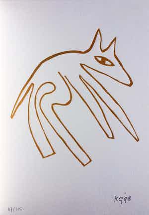Klaas Gubbels - linosnede uit 1998 - oplage 125. verkocht voor € 175!