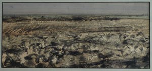 Wim Steijn - Tekening pastelkrijt , “Landschap” – gesigneerd & ingelijst – ca 1970 kopen? Bied vanaf 40!