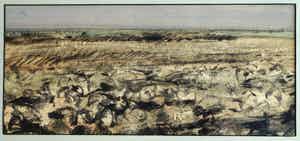 Wim Steijn - Tekening pastelkrijt , “Landschap” – gesigneerd & ingelijst – ca 1970 verkocht voor € 40!