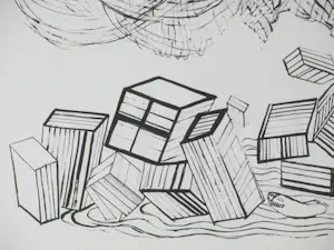 Wim Beuning - De kratten van het verre land - Litho kopen? Bied vanaf 40!