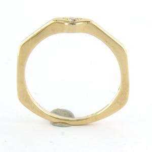 14k gouden ring bezet met briljant geslepen diamant tot. 0,04ct - F/G - VS/SI kopen? Bied vanaf 130!