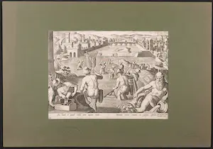 Jan Collaert (II) - Gravure, Visvangst kopen? Bied vanaf 60!