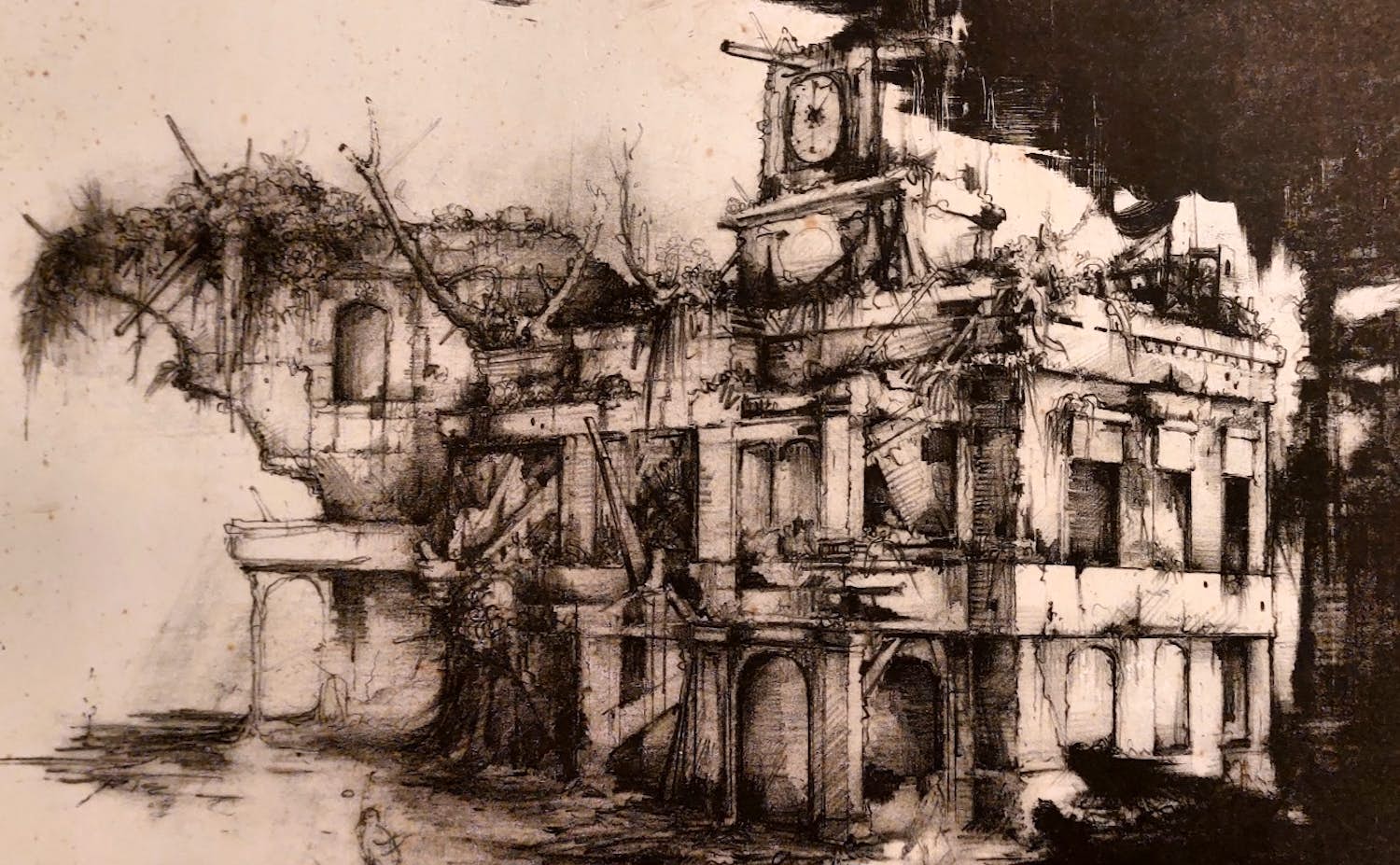 Dirkje Kuik - surrealistisch stadsgezicht kopen? Bied vanaf 75!