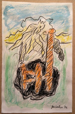 Jan Sierhuis - Tekening krijt acryl kopen? Bied vanaf 1!