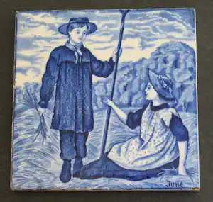 AcheterWedgwood - Fliese "June" - aus der Serie "Month of the Year"? Enchérissez de 35!