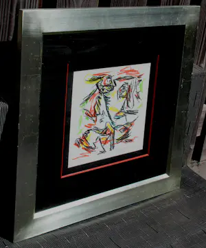 Theo Wolvecamp - Ingelijste litho: dansend paar - 1990 kopen? Bied vanaf 225!