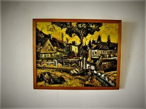 Leo Collard - 1 van zijn laatste schilderijen (uit 1974) - "stadsgezicht Utrecht " gesigneerd kopen? Bied vanaf 30!