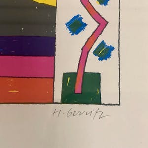 Harrie Gerritz - Abstract landschap kopen? Bied vanaf 40!