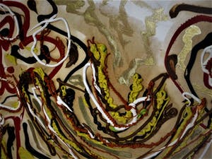 Niet of onleesbaar gesigneerd - Groot & Intrigerend "Action Painting" Abstract schilderij - gesigneerd kopen? Bied vanaf 10!