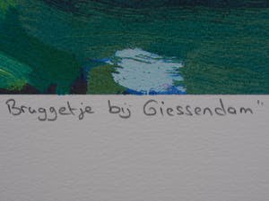 Jentsje Popma - Bruggetje bij Giessendam kopen? Bied vanaf 50!